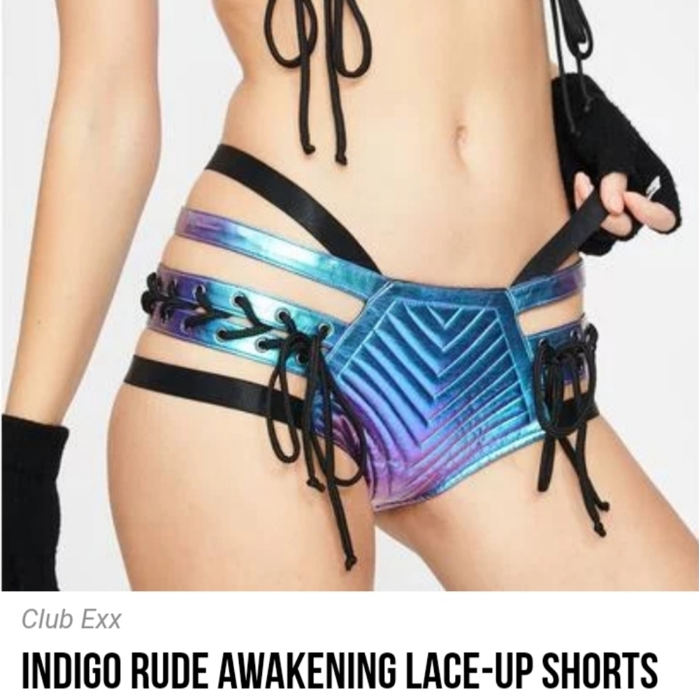 Club Exx Indigo Rude Awakening shorts